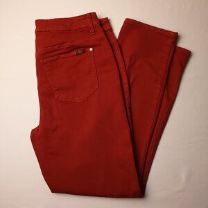 Chico's The So Slimming Girlfriend Ankle Jeans Size 6 Mid Rise Tapered Leg